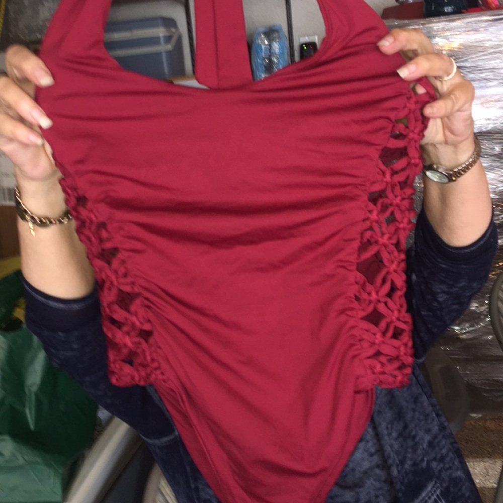 maaroon bathing suit